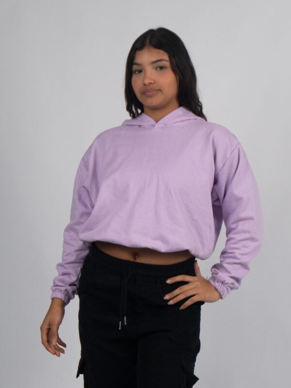 Polera Lila Mini Crop para Mujer
