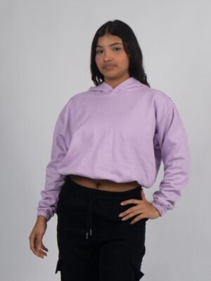 Polera Lila Mini Crop para Mujer