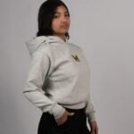 Polera Melange Crop Mariposa para Mujer