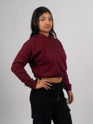 Polera Vino Mini Crop | Mujer