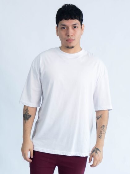 Polo Blanco Oversize  | Hombre