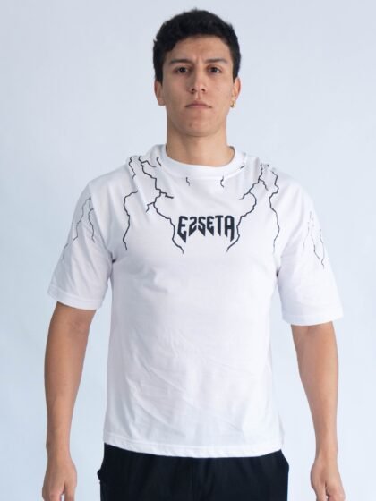 Polo Blanco Oversize Trueno | Hombre