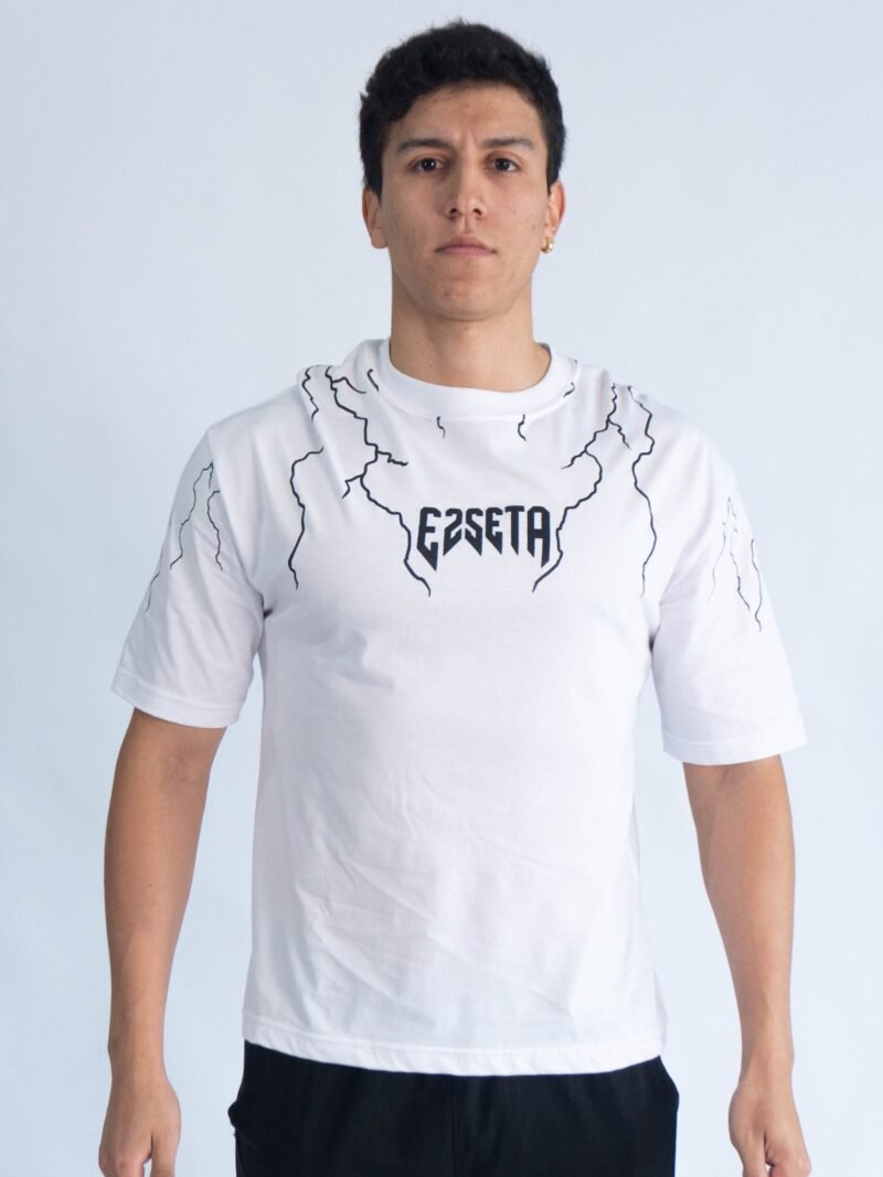 Polo Blanco Oversize Trueno | Hombre