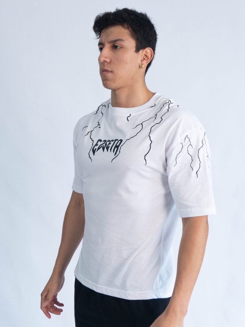 Polo Blanco Oversize Trueno | Hombre - Imagen 3