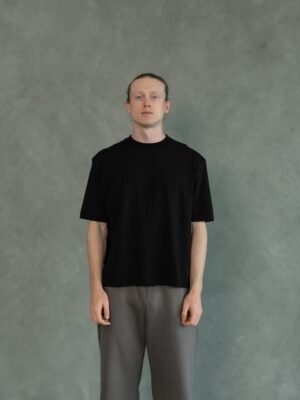 Polo Negro Boxy Fit | Hombre