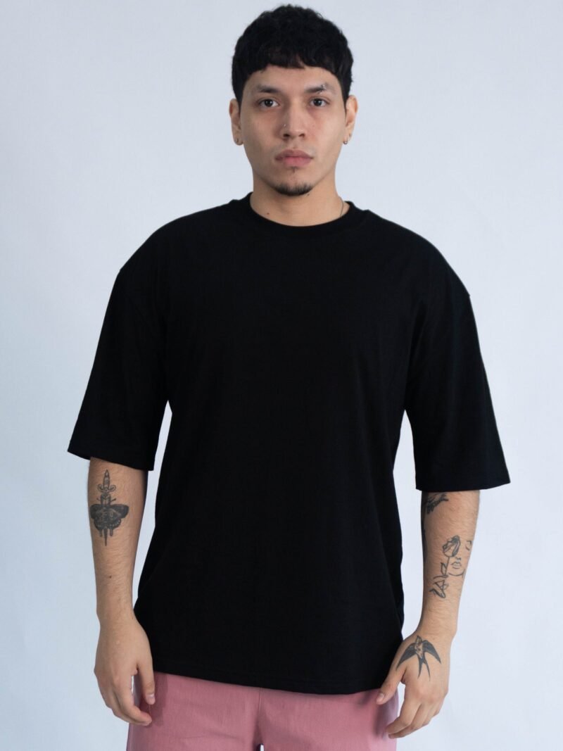 Polo Negro Oversize | Hombre