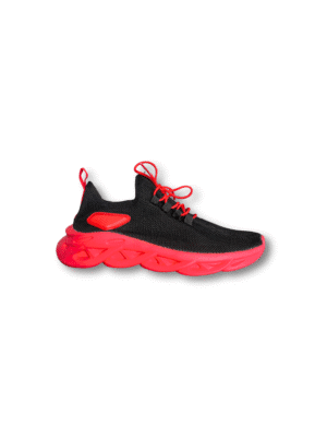 Zapatilla Negro Suela Roja Braid para Hombre