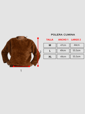 Polera Camell Peluche | Mujer - Imagen 2