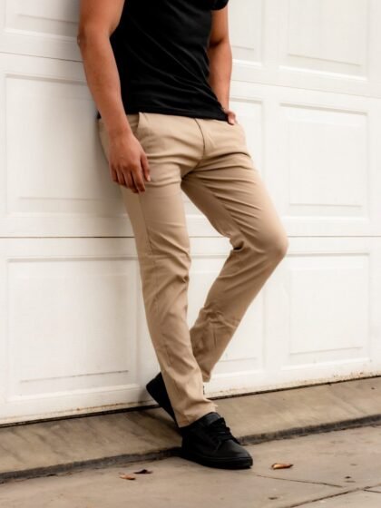 pantalón beige rafinato para hombre