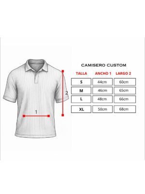 Guia de tallas - Polo Camisero Custom