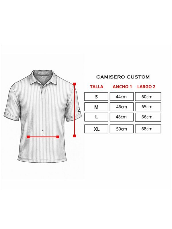 Guia de tallas - Polo Camisero Custom