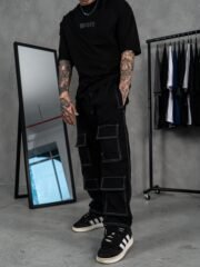 Jogger Negro Drip Cargo para Hombre