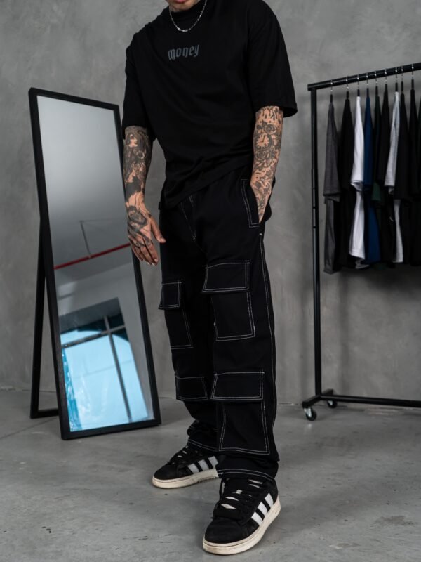 Jogger Negro Drip Cargo para Hombre