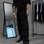 Jogger Negro Drip Cargo para Hombre