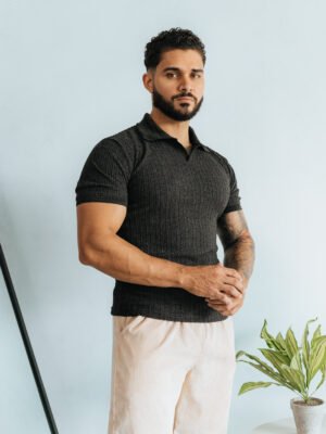 Polo Plomo Rata Camisero Custom para Hombre