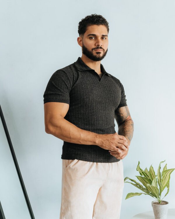 Polo Plomo Rata Camisero Custom para Hombre