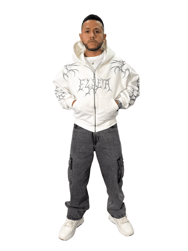 Casaca Blanco Tribal para Hombre