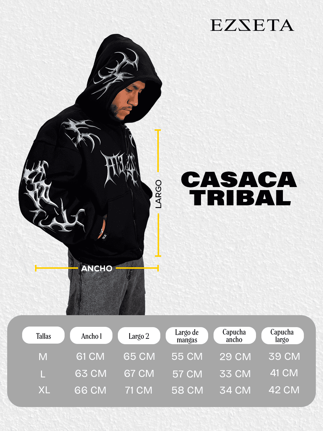 Casaca Blanco Tribal | Hombre - Imagen 4