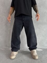 Jean Negro Baggy para Hombre