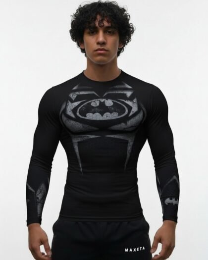 Polo Negro Batman Compression | Hombre