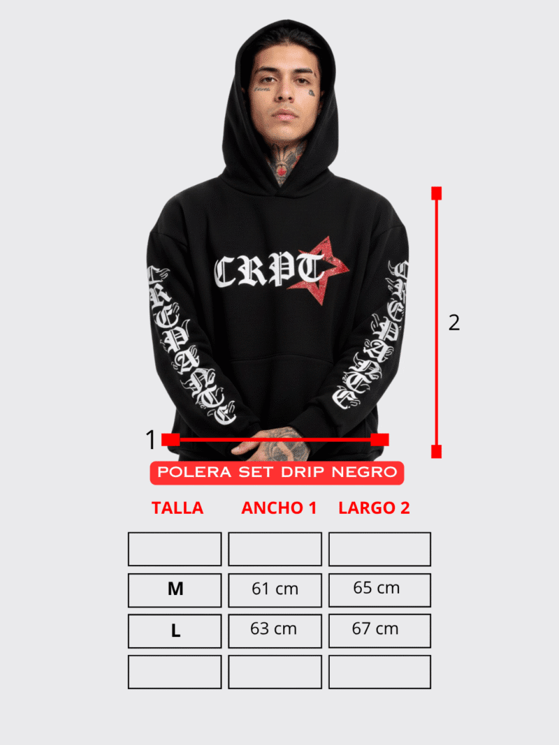 Polera Negro Set Drip | Hombre - Imagen 5