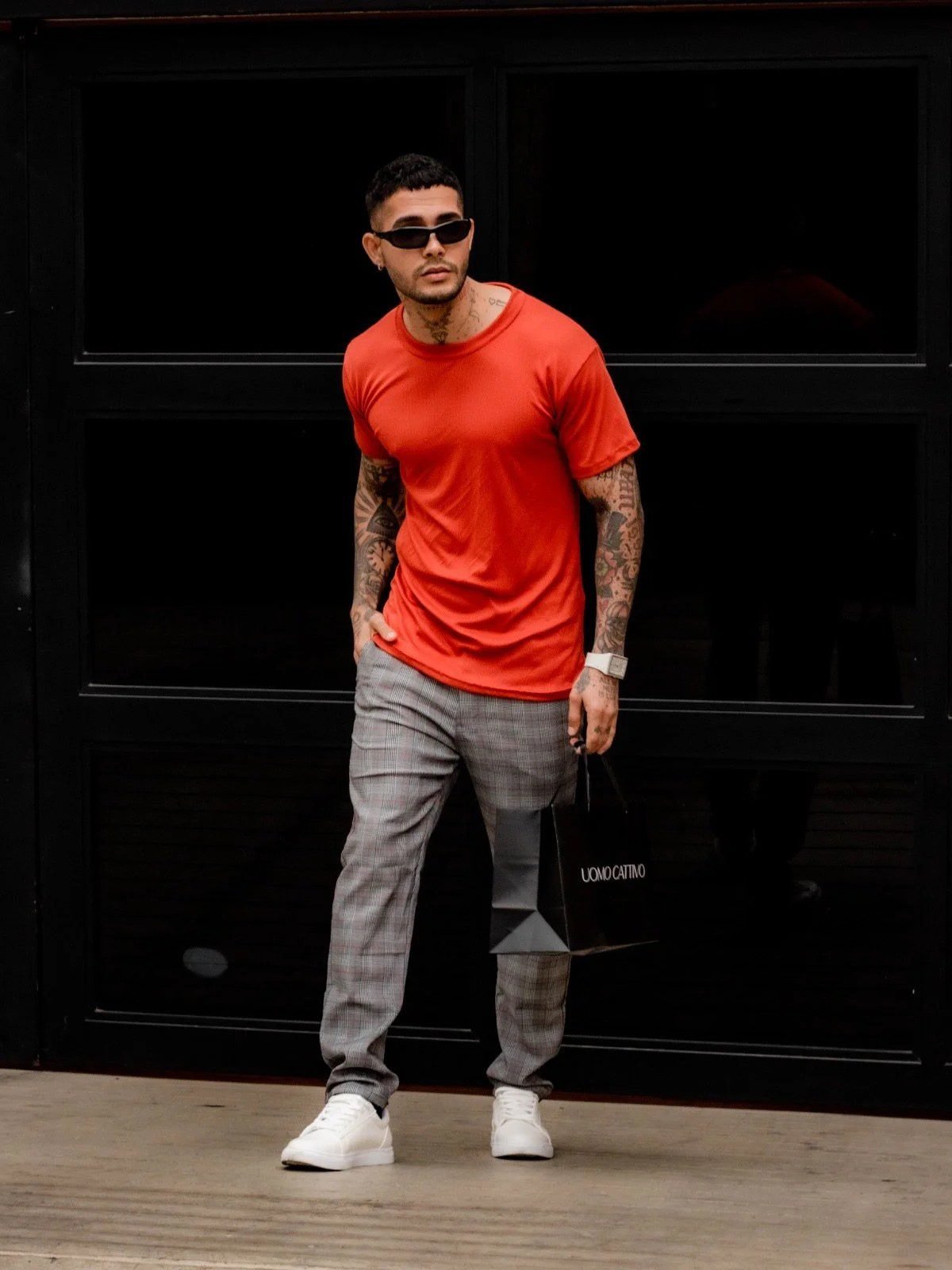 Pantalón Plomo a Cuadro Rafinato | Hombre - Imagen 2