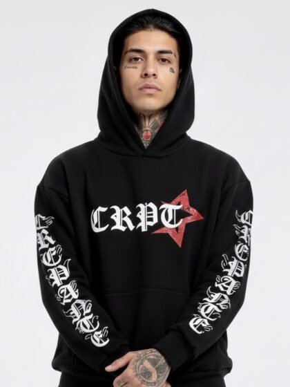 Polera Negro Set Drip para Hombre