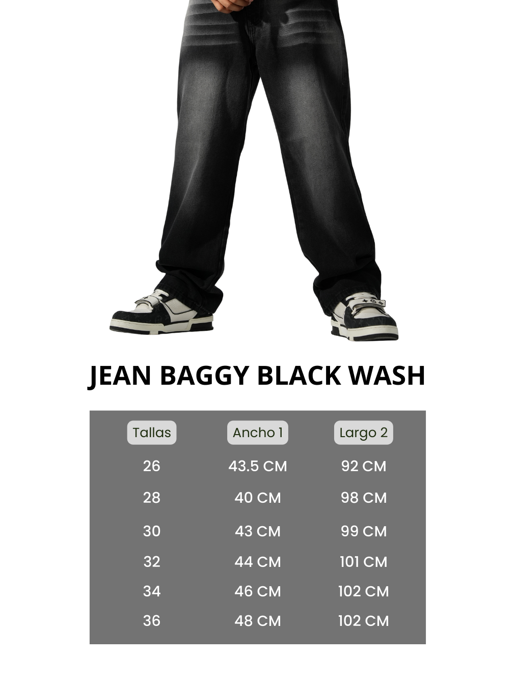 Jean Black Wash Baggy | Hombre - Imagen 4