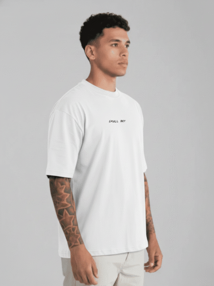 Polo Blanco Skull Bet para Hombre