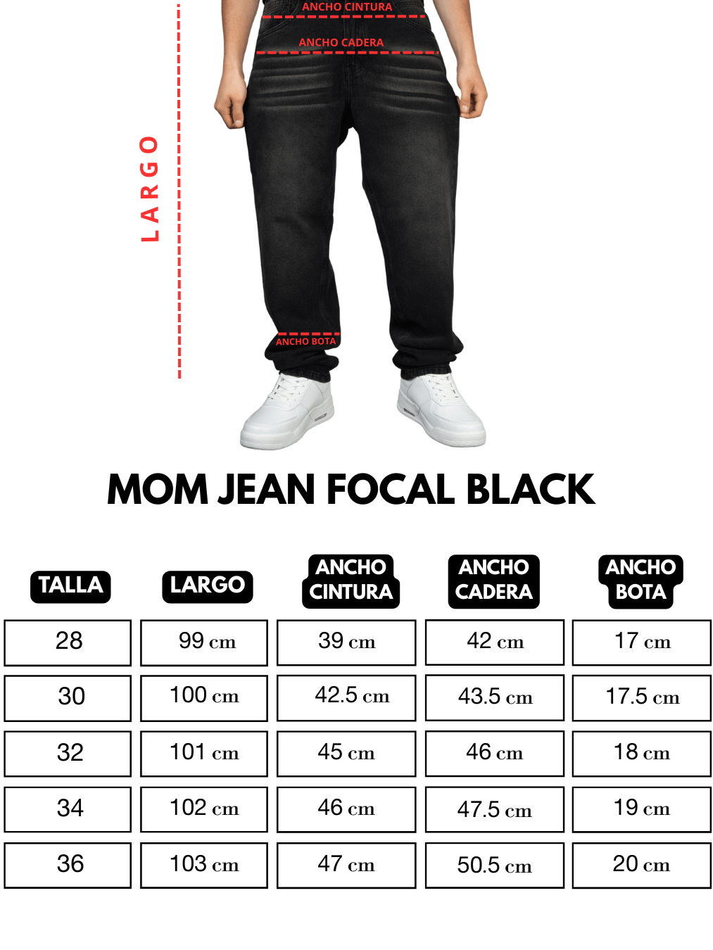 Mom Jean Focal Black | Hombre - Imagen 4