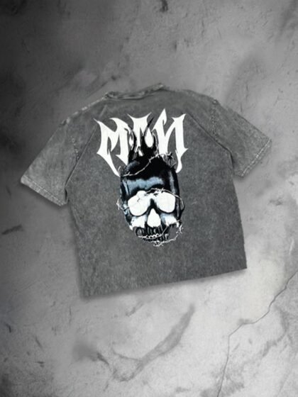 Polo Plomo SkullD Para Hombre