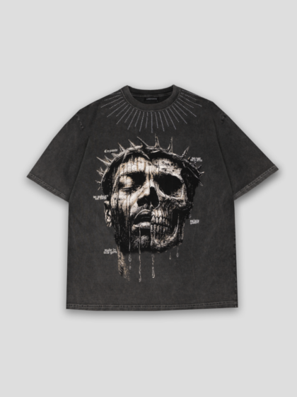 Polo Negro Crown Of ash para Hombre