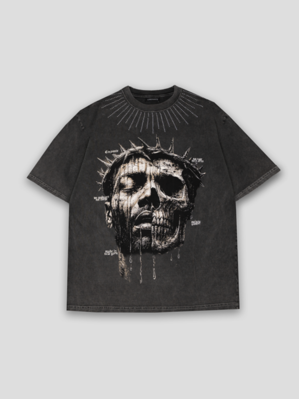 Polo Negro Crown Of ash para Hombre