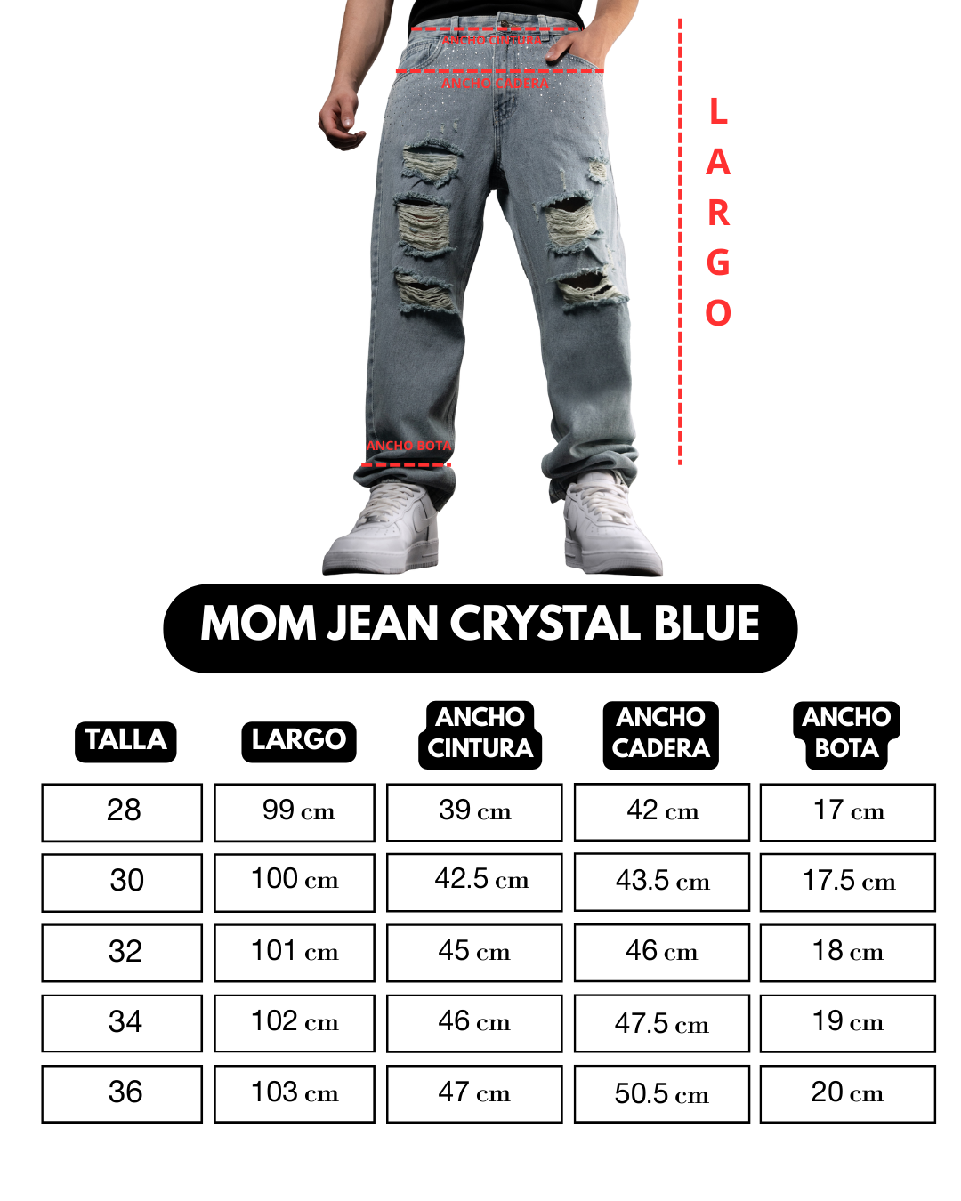 Mom Jean Crystal Blue | Hombre - Imagen 4