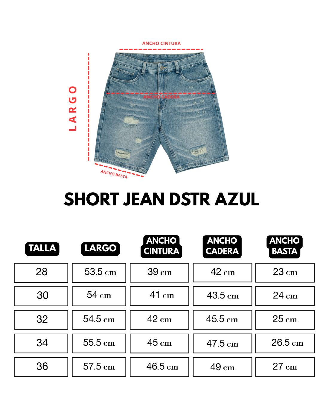 Short Jean Azul DSTR | Hombre - Imagen 5
