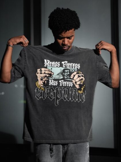 Polo Negro Street Money para Hombre