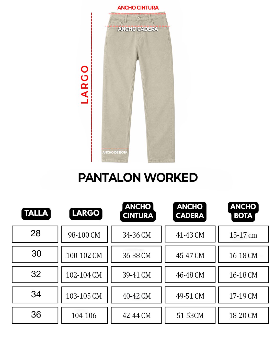 PANTALON WORKED BEIGE EZZETA - Imagen 5