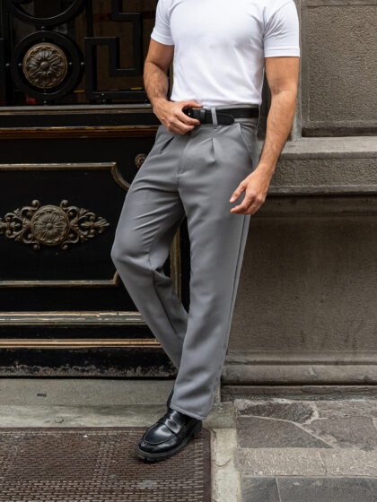 PANTALON CLASICO PLOMO RATA CATTIVO