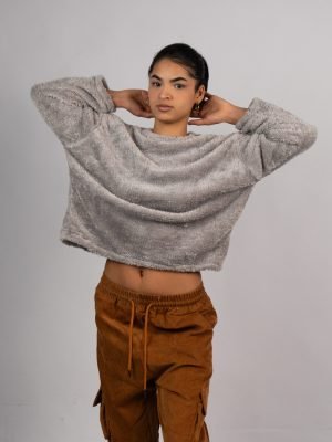 Polera Melange Peluche | Mujer